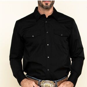 Men's Black Gibson Trading Company Button-Up snap Shirt